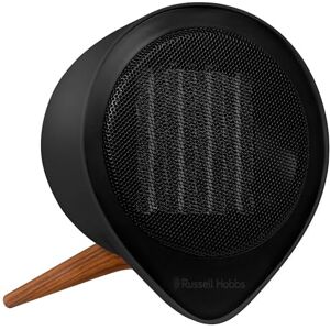 Russell Hobbs Electric Heater 1500W Retro Tripod Mini Ceramic Heater Scandi Wood Effect in Black with 2 Heat Settings, Touch Control, Overheat Protection, 2 Year Guarantee RHMCH1009B-SCA Russell Hobbs Electric Heater 1500W Retro Tripod Mini Ceramic Heater Scandi Wood Effect in Black with 2 Heat Settings, Touch Control, Overheat Protection, 2 Year Guarantee RHMCH1009B-SCA