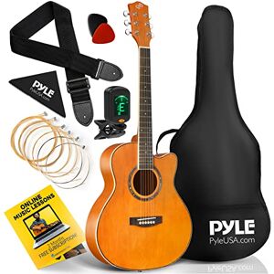 Pyle 6 String Acoustic Guitar Beginner Starter Kit Guitarra Acustica Bundle Pack with Cutaway Body Set for Students Practice, Kids, Adults, Right, Orange (PGA550CAOR) Pyle 6 String Acoustic Guitar Beginner Starter Kit Guitarra Acustica Bundle Pack with Cutaway Body Set for Students Practice, Kids, Adults, Right, Orange (PGA550CAOR)