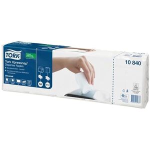 Tork Xpressnap® White Dispenser Napkin N4, Universal, 1/4 Fold 1-ply, 21 cm x 33 cm, 1125 napkins, 10840 Tork Xpressnap® White Dispenser Napkin N4, Universal, 1/4 Fold 1-ply, 21 cm x 33 cm, 1125 napkins, 10840