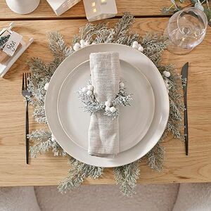 Ginger Ray Foliage Christmas Table Place Mats with Berries Tabletop Decoration, Green Ginger Ray Foliage Christmas Table Place Mats with Berries Tabletop Decoration, Green