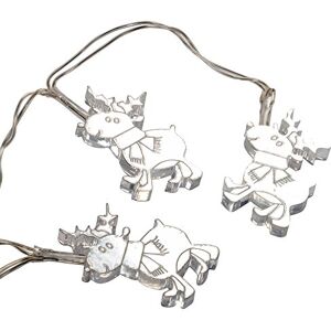 WeRChristmas LED Light String with Reindeer Mirror Garland, 20-Piece 2 m Light String, White WeRChristmas LED Light String with Reindeer Mirror Garland, 20-Piece 2 m Light String, White