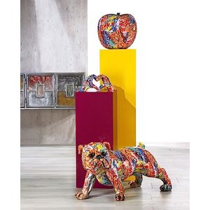 AlexandreHouse Figures Dog, Bulldog, Synthetic Resin, Multicolored, PU 1, L. 36 cm, W. 75 cm, H. 40 cm AlexandreHouse Figures Dog, Bulldog, Synthetic Resin, Multicolored, PU 1, L. 36 cm, W. 75 cm, H. 40 cm