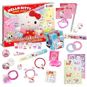 CRAZE Hello Kitty Advent Calendar 2025 – 24 Surprise Toys with Figures, Jewellery, Hair Accessories & Slap Bands – Girls Toy Xmas Countdown Calendar CRAZE Hello Kitty Advent Calendar 2025 – 24 Surprise Toys with Figures, Jewellery, Hair Accessories & Slap Bands – Girls Toy Xmas Countdown Calendar