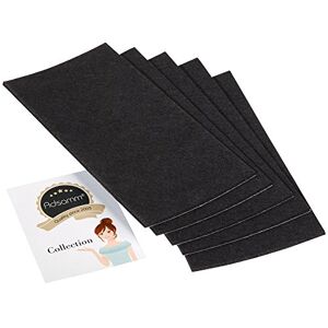 Adsamm ® / 5 x self-adhesive Felt Sheets/Black / 3.94x7.87'' (100x200 mm) / rectangular / 0.138'' / 3.5 mm thick stick-on furniture felt glides/Furniture & Chair Glides Adsamm ® / 5 x self-adhesive Felt Sheets/Black / 3.94x7.87'' (100x200 mm) / rectangular / 0.138'' / 3.5 mm thick stick-on furniture felt glides/Furniture & Chair Glides