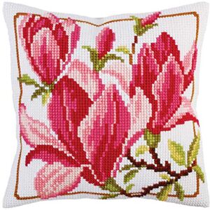 Collection D'Art Cushion KIT/Magnolia FLOWERS/40 X 40, 40 x 40cm, Multicolor Collection D'Art Cushion KIT/Magnolia FLOWERS/40 X 40, 40 x 40cm, Multicolor