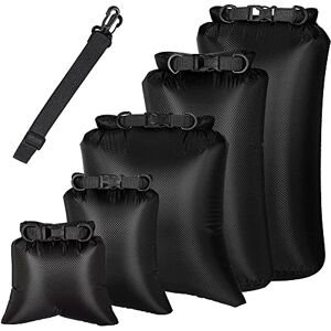 Uinfhyknd 6 Piece Waterproof Dry Bags for Walking, Outdoor Storage Bags for Canoeing, Camping, Swimming, Hiking, Black Uinfhyknd 6 Piece Waterproof Dry Bags for Walking, Outdoor Storage Bags for Canoeing, Camping, Swimming, Hiking, Black