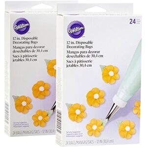 Wilton Disposable Decorating Piping Bags, 30.4cm (12in), 12 Pieces, Multipack of 2 Wilton Disposable Decorating Piping Bags, 30.4cm (12in), 12 Pieces, Multipack of 2