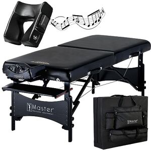 Master Massage Equipment Master Massage 76cm Galaxy Wider Portable Massage Table W/Bluetooth Music Face Cushion Massage Couch Foldable Beauty Bed Lash Bed Spa Couch Physiotherapy Bed, Black Nano Master Massage Equipment Master Massage 76cm Galaxy Wider Portable Massage Table W/Bluetooth Music Face Cushion Massage Couch Foldable Beauty Bed Lash Bed Spa Couch Physiotherapy Bed, Black Nano