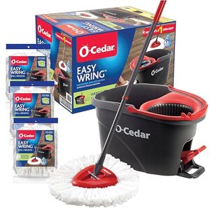 O-Cedar System, Cedar, Easywring + 3 Extra Refills, Spin Mop & Bucket with 3 Extra Refills O-Cedar System, Cedar, Easywring + 3 Extra Refills, Spin Mop & Bucket with 3 Extra Refills