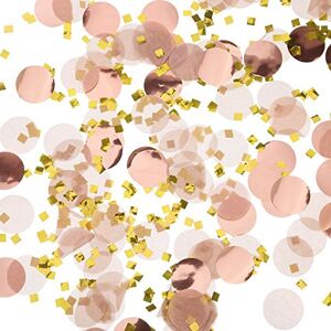 TecUnite Round Tissue Paper Table Confetti Dots for Wedding Birthday Party Decoration, 1.76 oz (Rose Gold Confetti, 2.5 cm) TecUnite Round Tissue Paper Table Confetti Dots for Wedding Birthday Party Decoration, 1.76 oz (Rose Gold Confetti, 2.5 cm)