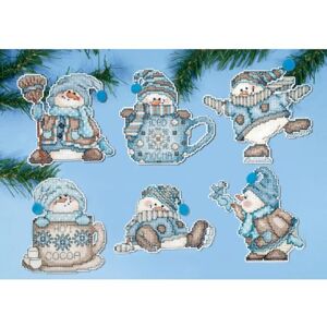 Design Works 1689 Cocoa Snowmen Plastic Canvas Ornaments, Multi-Color Design Works 1689 Cocoa Snowmen Plastic Canvas Ornaments, Multi-Color