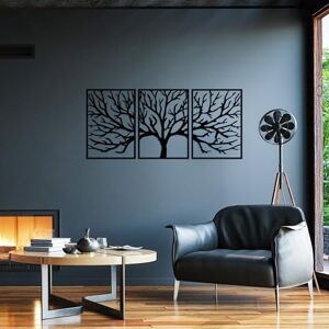 Hanah Home Stylish Black Decorative Metal Wall Accessory (3 Pieces), 53 x 73 cm, 100% Metal, 1.5 mm Thick, Easy Wall Mounting, Perfect for Modern Decor Hanah Home Stylish Black Decorative Metal Wall Accessory (3 Pieces), 53 x 73 cm, 100% Metal, 1.5 mm Thick, Easy Wall Mounting, Perfect for Modern Decor