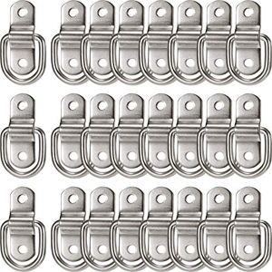 Ripeng 24 Pieces D-Ring Tie Down 1/4 Inch 700 Lbs D-Ring Bracket Mounting Plate for Ratchet Tie Down Straps Car Truck Bed Cargo(Silver) Ripeng 24 Pieces D-Ring Tie Down 1/4 Inch 700 Lbs D-Ring Bracket Mounting Plate for Ratchet Tie Down Straps Car Truck Bed Cargo(Silver)