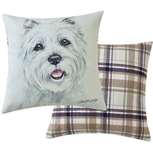 Viceni Maturi West Highland Terrier Filled Dog Cushion-43 x 43cm / 17 x 17-inch, Multi-Colour, 43 x 43cm Viceni Maturi West Highland Terrier Filled Dog Cushion-43 x 43cm / 17 x 17-inch, Multi-Colour, 43 x 43cm