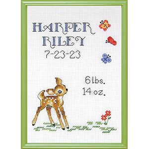 Designworks Ink Janlynn Tobin Counted Cross Stitch Kit 5"X7"-Baby Deer Sampler (14 Count) Designworks Ink Janlynn Tobin Counted Cross Stitch Kit 5"X7"-Baby Deer Sampler (14 Count)