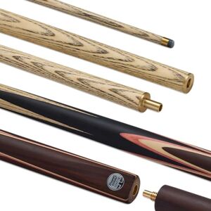 POWERGLIDE HAMPTON Ash 2-Piece 50/50 Jointed Snooker Pool or Billiard Cue Stick North American Ash Shaft Hand Spliced Rosewood Butt 19 oz Full Size 57" 9.5mm Tip POWERGLIDE HAMPTON Ash 2-Piece 50/50 Jointed Snooker Pool or Billiard Cue Stick North American Ash Shaft Hand Spliced Rosewood Butt 19 oz Full Size 57" 9.5mm Tip