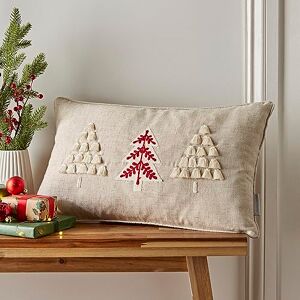 Catherine Lansfield Tufted Christmas Tree 30x50cm Cushion Natural Catherine Lansfield Tufted Christmas Tree 30x50cm Cushion Natural