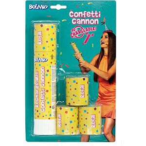 Boland 75102 Confetti Cannon Colourful Set with 3 Refills, 21 cm, Paper Party Popper, Birthday, Carnival, Theme Party, European Championship, World Cup, Fan Item Boland 75102 Confetti Cannon Colourful Set with 3 Refills, 21 cm, Paper Party Popper, Birthday, Carnival, Theme Party, European Championship, World Cup, Fan Item