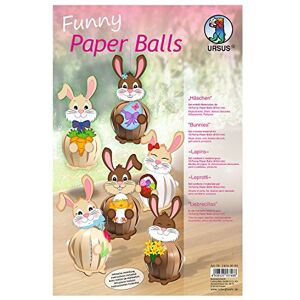 Ursus Funny Paper Balls Bunny Contains Materials for 12 Figures, Multicoloured, 6 cm Ursus Funny Paper Balls Bunny Contains Materials for 12 Figures, Multicoloured, 6 cm