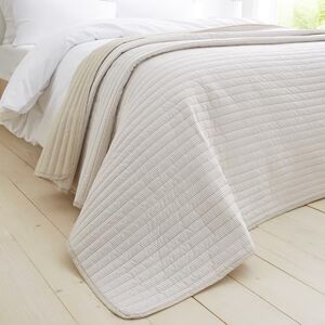 Catherine Lansfield Stripe Quilted Reversible 220x230 cm Bedspread Natural Catherine Lansfield Stripe Quilted Reversible 220x230 cm Bedspread Natural