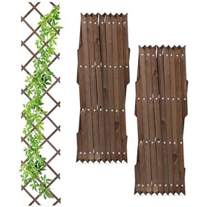 Relaxdays 3x Garden Trellis, Climbing Plants Support, Balcony & Terrace, Extendable Wooden Wall Frame, 180x30cm, Brown, Wood, 180 x 30 x 1.5 cm Relaxdays 3x Garden Trellis, Climbing Plants Support, Balcony & Terrace, Extendable Wooden Wall Frame, 180x30cm, Brown, Wood, 180 x 30 x 1.5 cm