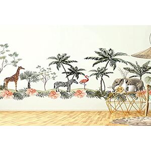 Ambiance Sticker Kids Wall Stickers Baby Room Decoration Kids Wall Stickers African Animals Wall Sticker Giant Jungle Wall Sticker H135 x W120 cm Ambiance Sticker Kids Wall Stickers Baby Room Decoration Kids Wall Stickers African Animals Wall Sticker Giant Jungle Wall Sticker H135 x W120 cm