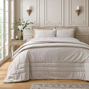 Catherine Lansfield Bridgerton Regal Soft Velvet Quilted 220x230cm Bedspread Cream Catherine Lansfield Bridgerton Regal Soft Velvet Quilted 220x230cm Bedspread Cream