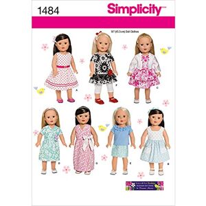 Simplicity sewing pattern 1484: 18" Doll Clothes, Paper, Multicoloured, OS (ONE SIZE) Simplicity sewing pattern 1484: 18" Doll Clothes, Paper, Multicoloured, OS (ONE SIZE)