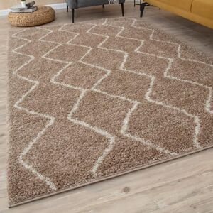 THE RUGS Modern Moroccan Design Living Room and Bedroom Rugs, Non-Shedding & Easy Care (Boho Beige/Ivory, 160x230 cm) THE RUGS Modern Moroccan Design Living Room and Bedroom Rugs, Non-Shedding & Easy Care (Boho Beige/Ivory, 160x230 cm)