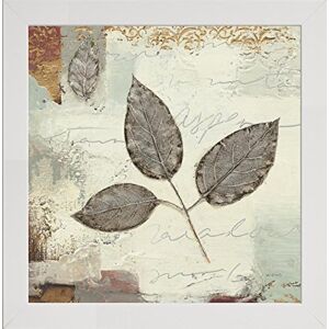 Frame Company Watson Range Silver Leaves II by James Weins, Photo Frame 20 x 20 Inches, White Frame Company Watson Range Silver Leaves II by James Weins, Photo Frame 20 x 20 Inches, White