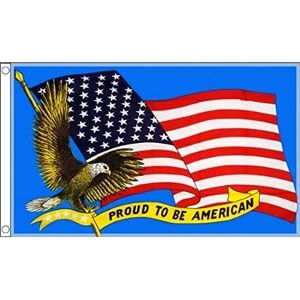 AZ FLAG Proud To Be American Flag 3x5 Ft 100D Polyester Usa United States Banner with Two Metal Grommets Fade Resistant Vivid Colors 3' x 5' Feet 150x90 Cm AZ FLAG Proud To Be American Flag 3x5 Ft 100D Polyester Usa United States Banner with Two Metal Grommets Fade Resistant Vivid Colors 3' x 5' Feet 150x90 Cm