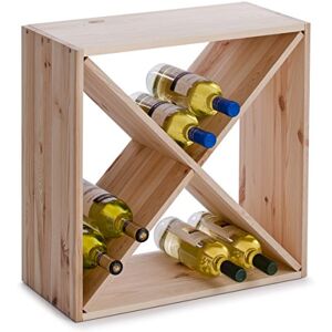 Zeller 13170 Wine Shelf Natural Wood "Kreuz" 52 x 25 x 52 Zeller 13170 Wine Shelf Natural Wood "Kreuz" 52 x 25 x 52