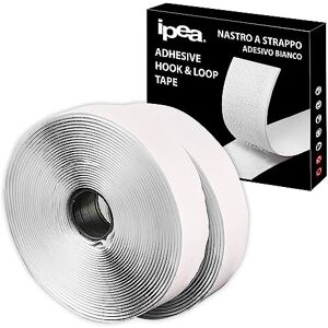 IPEA White Adhesive Tear Off Tape 5 Metres 20mm Wide Extra Strong Adhesive Strip Multipurpose for DIY for Securing Objects, Mosquito Nets, Carpets, Surfaces Velcro Adhesive IPEA White Adhesive Tear Off Tape 5 Metres 20mm Wide Extra Strong Adhesive Strip Multipurpose for DIY for Securing Objects, Mosquito Nets, Carpets, Surfaces Velcro Adhesive