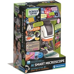 Clementoni Digital Microscope with WiFi – 2-in-1 Optical and Digital Microscope with Camera, App and Interactive Slides for Kids 8+ Clementoni Digital Microscope with WiFi – 2-in-1 Optical and Digital Microscope with Camera, App and Interactive Slides for Kids 8+