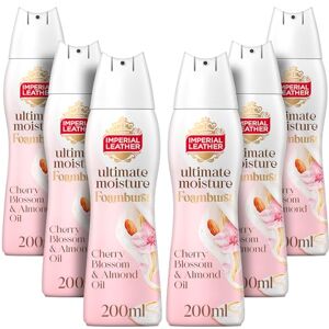 Imperial Leather Ultimate Moisture Cherry Blossom & Almond Oil Foamburst, Ultra Rich Lather & Delicate Fragrance, Suitable for Sensitive Skin Vegan & Cruelty Free (200ml), Multipack 6 x 200ml Imperial Leather Ultimate Moisture Cherry Blossom & Almond Oil Foamburst, Ultra Rich Lather & Delicate Fragrance, Suitable for Sensitive Skin Vegan & Cruelty Free (200ml), Multipack 6 x 200ml