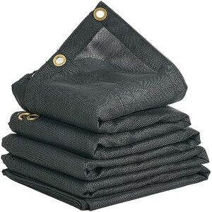 VEVOR Mesh Tarp, 7.5x18 ft, PVC Coated Black Heavy Duty Cover with 5.5" 18oz Pocket, Brass Grommets, Reinforced Double Needle Stitch Webbing Fits Manual or Electric Dump Truck System, 7.5' x 18' VEVOR Mesh Tarp, 7.5x18 ft, PVC Coated Black Heavy Duty Cover with 5.5" 18oz Pocket, Brass Grommets, Reinforced Double Needle Stitch Webbing Fits Manual or Electric Dump Truck System, 7.5' x 18'