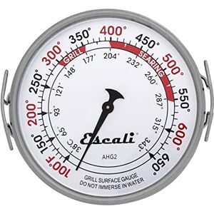 Escali AHG1 Stainless Steel Direct Grill Surface Thermometer, Searing Temperature Zones 100-500F Degree Range NSF Certified, Silver Escali AHG1 Stainless Steel Direct Grill Surface Thermometer, Searing Temperature Zones 100-500F Degree Range NSF Certified, Silver