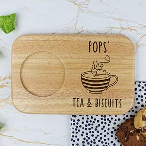 eBuyGB Pops' Tea & Biscuits Board, Wooden Treat Board, Snack Tray, Father's Day, Birthday Gifts for Pops eBuyGB Pops' Tea & Biscuits Board, Wooden Treat Board, Snack Tray, Father's Day, Birthday Gifts for Pops