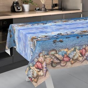 ANRO Oilcloth Tablecloth, Washable, Oilcloth, Garden Tablecloth, Outdoor, Indoor, 180 x 140 cm, Cut Edge, Fisherman's Shore ANRO Oilcloth Tablecloth, Washable, Oilcloth, Garden Tablecloth, Outdoor, Indoor, 180 x 140 cm, Cut Edge, Fisherman's Shore