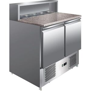 Stalwart DA-THPS900 Pizza Prep Table, 2 Doors, Stainless Steel Pizza top, 5xGN1/6, 700mm Depth Stalwart DA-THPS900 Pizza Prep Table, 2 Doors, Stainless Steel Pizza top, 5xGN1/6, 700mm Depth