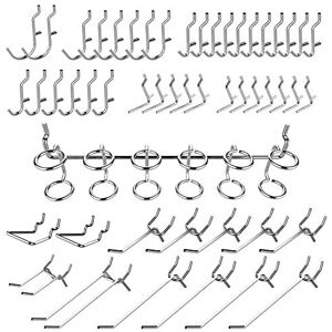 Hiltex 53106 Pegboard Hook Assortment Set, 50 Piece Heavy Duty, Pegboard Hooks for Tools, Garage & Workshops Hooks and Holders, Accessories for Craft Room, Wall Storage Shelving Peg Hooks Hiltex 53106 Pegboard Hook Assortment Set, 50 Piece Heavy Duty, Pegboard Hooks for Tools, Garage & Workshops Hooks and Holders, Accessories for Craft Room, Wall Storage Shelving Peg Hooks