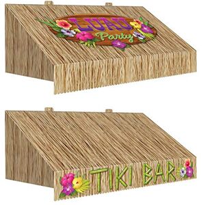 Beistle 53738 Three Dimensional Tiki Bar Novelty Wall Awnings 2 Piece Luau Party Decorations, Paper, Multicolor Beistle 53738 Three Dimensional Tiki Bar Novelty Wall Awnings 2 Piece Luau Party Decorations, Paper, Multicolor
