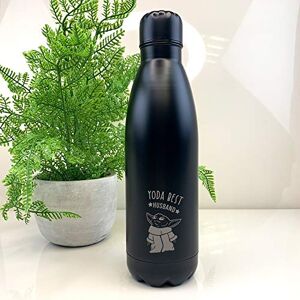 eBuyGB Personalised 790ml Stainless Steel Water Bottle, Matt Black Baby Yoda Drinks Bottle, Star Wars Bottle, Funny Gifts for Partner (Yoda Best Husband) eBuyGB Personalised 790ml Stainless Steel Water Bottle, Matt Black Baby Yoda Drinks Bottle, Star Wars Bottle, Funny Gifts for Partner (Yoda Best Husband)