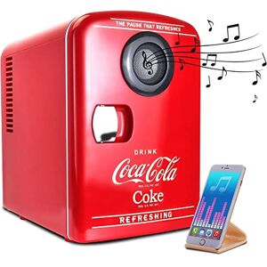 Koolatron Coca-Cola Mini Fridges for Bedrooms 4L Quiet Small 6 Can Table Top Fridge Portable Retro Cooler Warmer with Built-In Bluetooth Wireless Speaker For Drinks Food Coke Kids Skincare Office Home Desk Red Koolatron Coca-Cola Mini Fridges for Bedrooms 4L Quiet Small 6 Can Table Top Fridge Portable Retro Cooler Warmer with Built-In Bluetooth Wireless Speaker For Drinks Food Coke Kids Skincare Office Home Desk Red