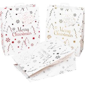 Heku 24 Merry Bags High Gloss Finish, Paper, White X-mas, Geschenktaschen 23x18x10cm Heku 24 Merry Bags High Gloss Finish, Paper, White X-mas, Geschenktaschen 23x18x10cm