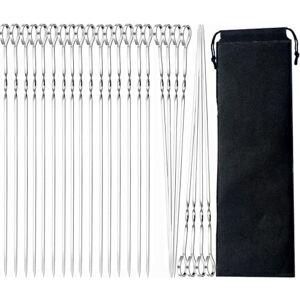 BetterJonny Spiedini per Barbecue skewers, Stainless Steel, Barbecue skewers Stainless Steel BetterJonny Spiedini per Barbecue skewers, Stainless Steel, Barbecue skewers Stainless Steel