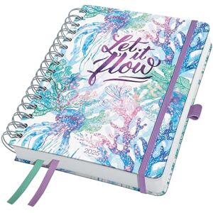Sigel J5604 Jolie Spiral Diary 2025, Underwater Miracles, 120 GSM, 16,8 x 21,5 cm, hardcover, 240 Pages, Purple, Green, Blue Sigel J5604 Jolie Spiral Diary 2025, Underwater Miracles, 120 GSM, 16,8 x 21,5 cm, hardcover, 240 Pages, Purple, Green, Blue