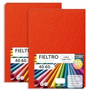 m-office Felt for Crafts, Coloured Felt, Soft and Flexible, Sewing Material, Patchwork Fabrics, Ideal for DIY Projects, Crafts or Decoration, 40 x 60 cm (Bright Red, 20 Pcs) m-office Felt for Crafts, Coloured Felt, Soft and Flexible, Sewing Material, Patchwork Fabrics, Ideal for DIY Projects, Crafts or Decoration, 40 x 60 cm (Bright Red, 20 Pcs)