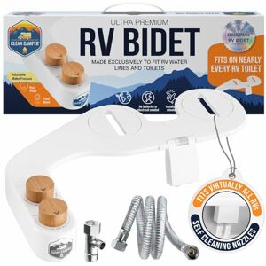 Clean Camper RV Bidet from Self Cleaning, Adjustable Dual Nozzle and RV Fresh Water Drinking Hose Fits Virtually Every RV (bidet01) Clean Camper RV Bidet from Self Cleaning, Adjustable Dual Nozzle and RV Fresh Water Drinking Hose Fits Virtually Every RV (bidet01)