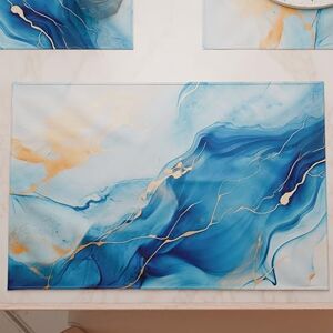 PETTI Artigiani Italiani American Placemats with Digital Print, American Placemats in Fabric and Washable (Set of 2-30 x 45 cm) Marble 11, 100% Made in Italy PETTI Artigiani Italiani American Placemats with Digital Print, American Placemats in Fabric and Washable (Set of 2-30 x 45 cm) Marble 11, 100% Made in Italy